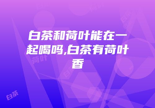 白茶和荷叶能在一起喝吗,白茶有荷叶香
