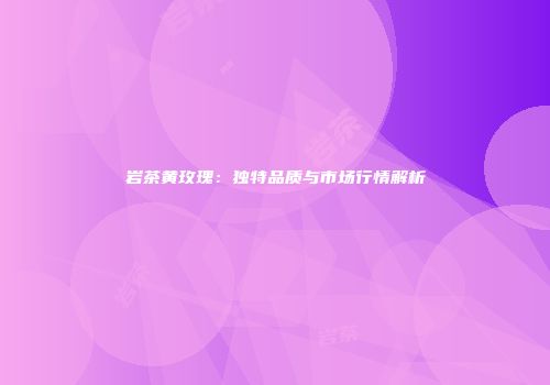 岩茶黄玫瑰：独特品质与市场行情解析
