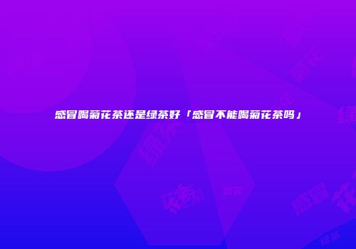 感冒喝菊花茶还是绿茶好「感冒不能喝菊花茶吗」