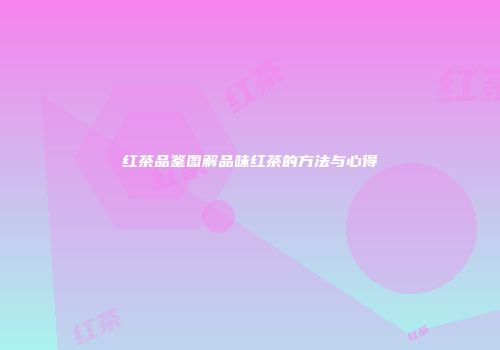 红茶品鉴图解品味红茶的方法与心得