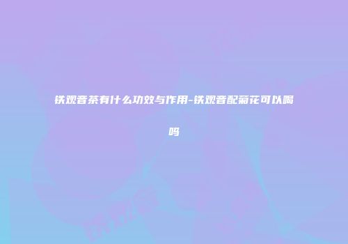 铁观音茶有什么功效与作用-铁观音配菊花可以喝吗