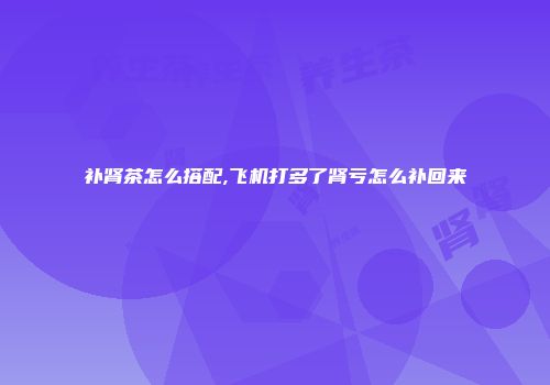 补肾茶怎么搭配,飞机打多了肾亏怎么补回来