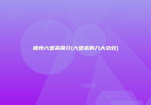 梧州六堡茶简介(六堡茶的八大功效)