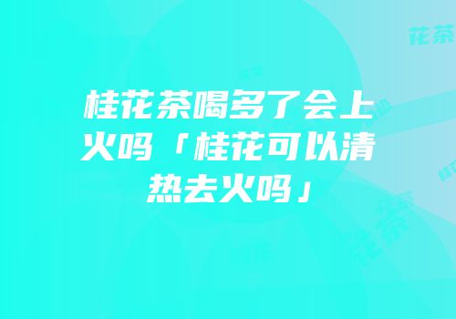 桂花茶喝多了会上火吗「桂花可以清热去火吗」