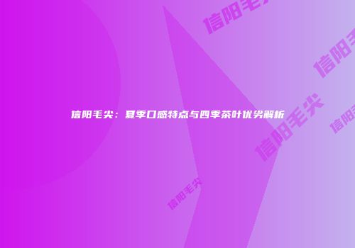 信阳毛尖：夏季口感特点与四季茶叶优劣解析