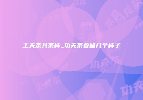 工夫茶具茶杯_功夫茶要留几个杯子