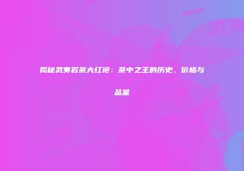 揭秘武夷岩茶大红袍：茶中之王的历史、价格与品鉴
