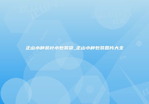 正山小种茶叶小包装袋_正山小种包装图片大全