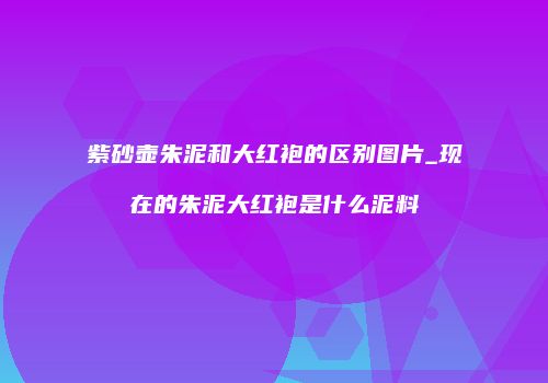 紫砂壶朱泥和大红袍的区别图片_现在的朱泥大红袍是什么泥料