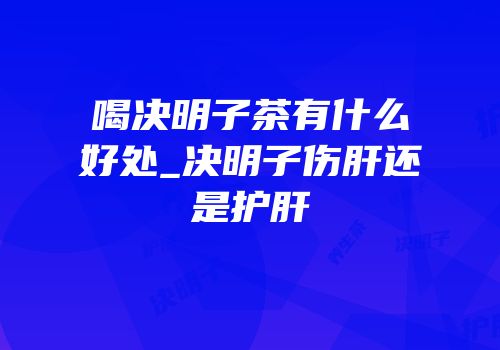 喝决明子茶有什么好处_决明子伤肝还是护肝
