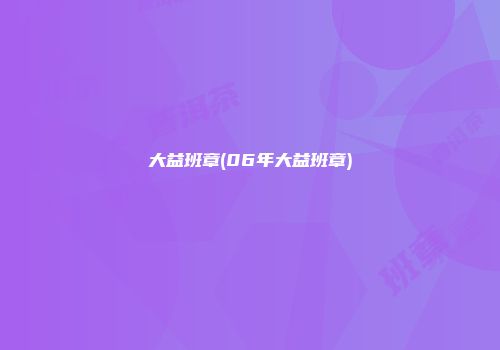 大益班章(06年大益班章)