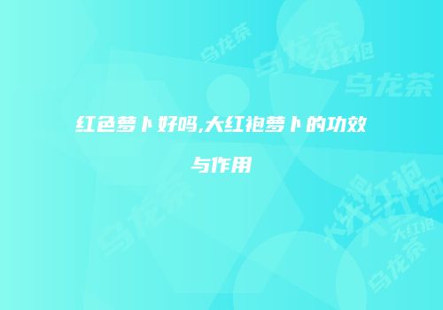 红色萝卜好吗,大红袍萝卜的功效与作用