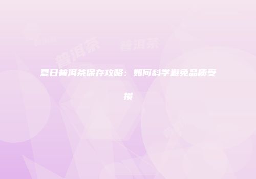 夏日普洱茶保存攻略：如何科学避免品质受损
