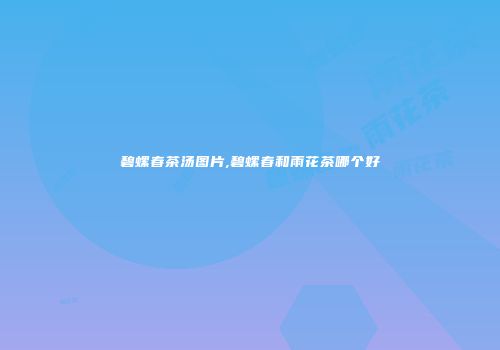 碧螺春茶汤图片,碧螺春和雨花茶哪个好