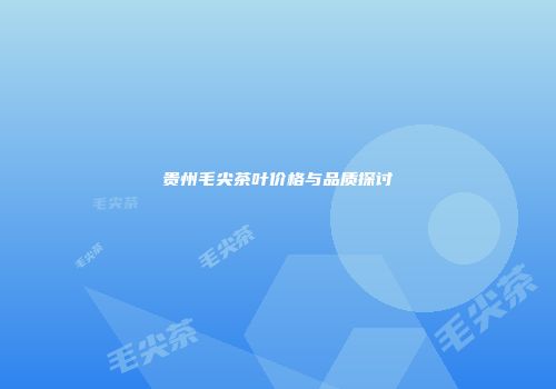 贵州毛尖茶叶价格与品质探讨