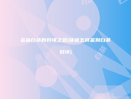品味白茶的好坏之路(味道怎样鉴别白茶好坏)