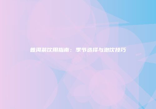 普洱茶饮用指南：季节选择与泡饮技巧