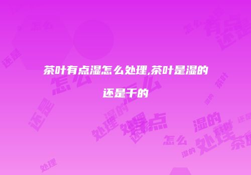 茶叶有点湿怎么处理,茶叶是湿的还是干的