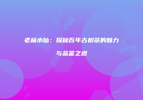 老枞水仙：探秘百年古树茶的魅力与品鉴之道