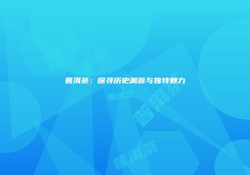 普洱茶：探寻历史渊源与独特魅力