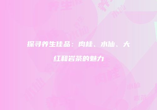探寻养生佳品：肉桂、水仙、大红和岩茶的魅力