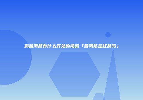喝普洱茶有什么好处的视频「普洱茶是红茶吗」