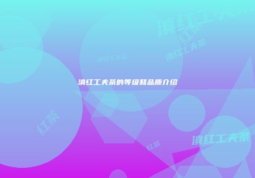 滇红工夫茶的等级和品质介绍