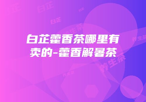 白芷藿香茶哪里有卖的-藿香解暑茶