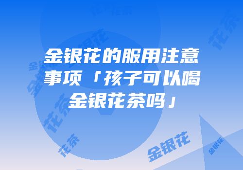 金银花的服用注意事项「孩子可以喝金银花茶吗」