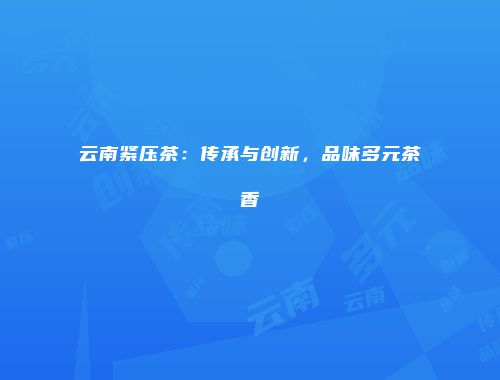 云南紧压茶：传承与创新，品味多元茶香