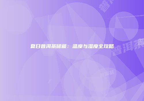 夏日普洱茶储藏：温度与湿度全攻略