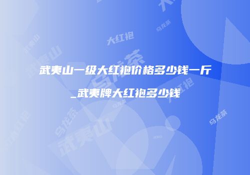 武夷山一级大红袍价格多少钱一斤_武夷牌大红袍多少钱