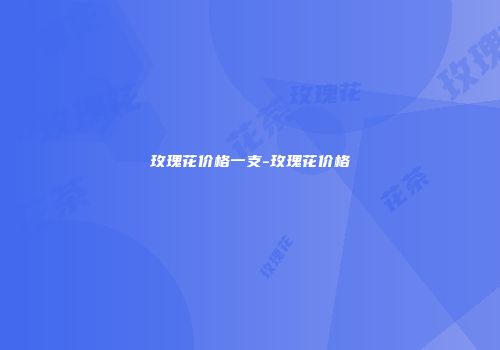玫瑰花价格一支-玫瑰花价格