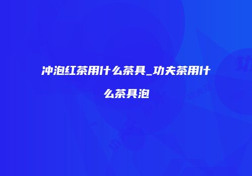 冲泡红茶用什么茶具_功夫茶用什么茶具泡