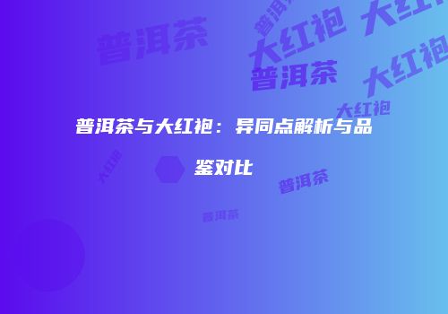 普洱茶与大红袍：异同点解析与品鉴对比