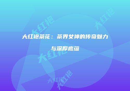 大红袍茶花：茶界女神的传奇魅力与深厚底蕴