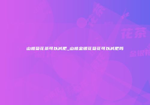 山楂菊花茶可以减肥_山楂金银花菊花可以减肥吗