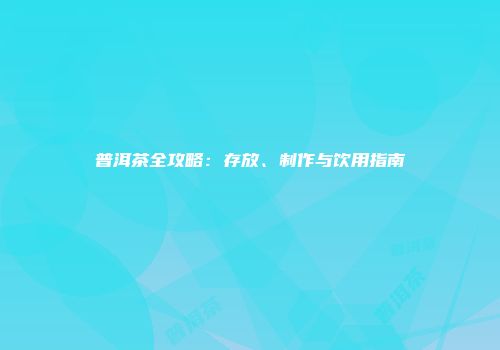 普洱茶全攻略：存放、制作与饮用指南