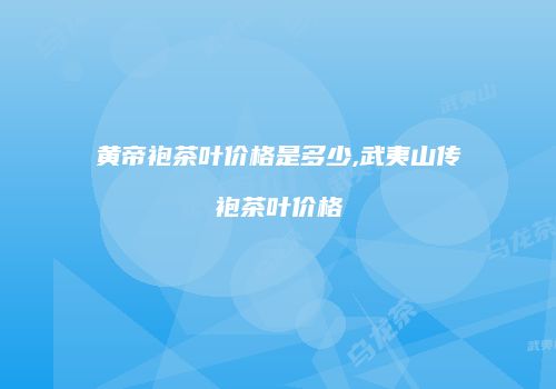 黄帝袍茶叶价格是多少,武夷山传袍茶叶价格