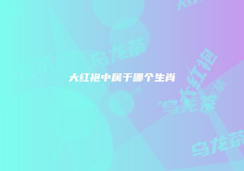 大红袍中属于哪个生肖