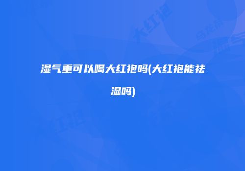 湿气重可以喝大红袍吗(大红袍能祛湿吗)
