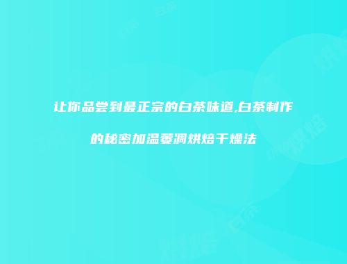 让你品尝到最正宗的白茶味道,白茶制作的秘密加温萎凋烘焙干燥法