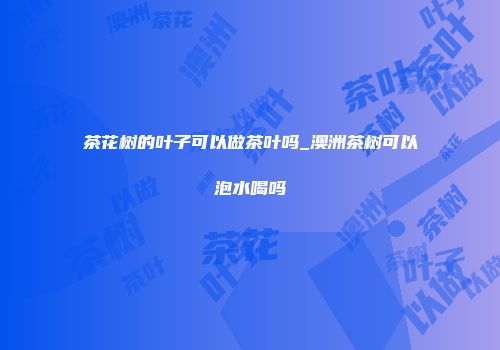 茶花树的叶子可以做茶叶吗_澳洲茶树可以泡水喝吗
