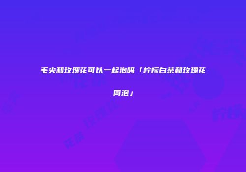 毛尖和玫瑰花可以一起泡吗「柠檬白茶和玫瑰花同泡」