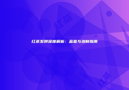 红茶发酵深度解析：品鉴与泡制指南