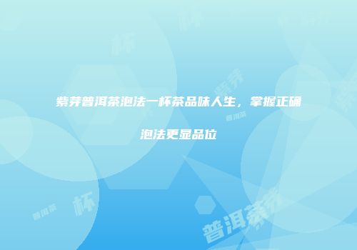 紫芽普洱茶泡法一杯茶品味人生，掌握正确泡法更显品位