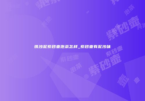 铁沙泥紫砂壶泡茶怎样_紫砂壶有泥沙味
