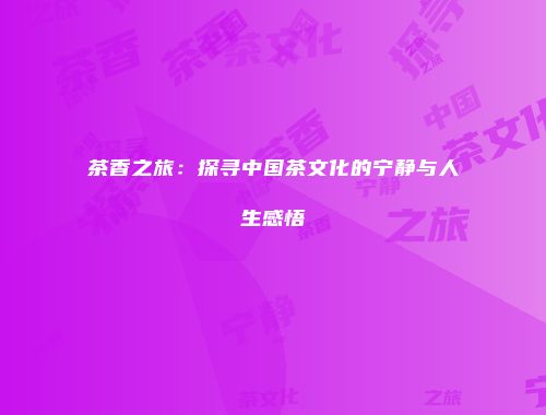 茶香之旅：探寻中国茶文化的宁静与人生感悟