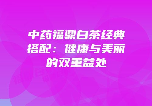中药福鼎白茶经典搭配：健康与美丽的双重益处