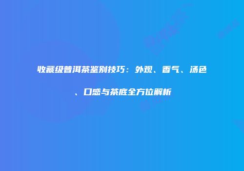 收藏级普洱茶鉴别技巧：外观、香气、汤色、口感与茶底全方位解析